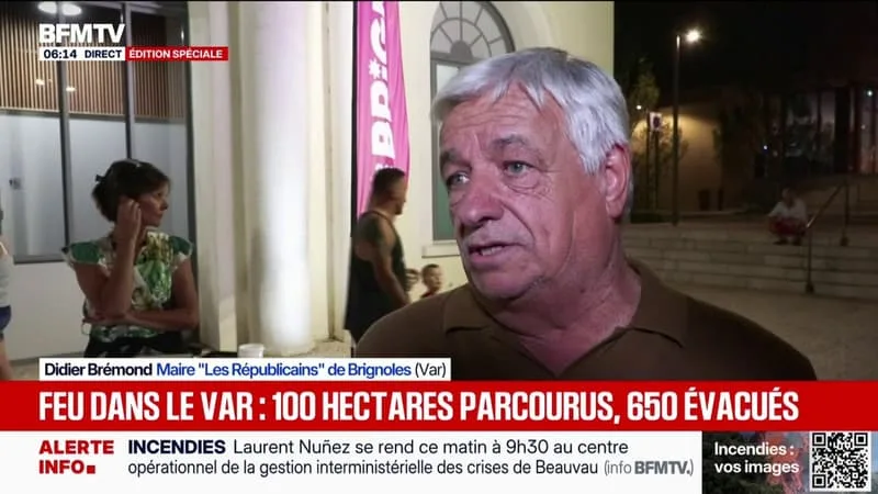 INCENDIE DANS LE VAR: « ON NE JOUE PAS AVEC ÇA », DÉNONCE DIDIER BRÉMOND, MAIRE DE BRIGNOLES, QUI PROMET DE « PUNIR » LE RESPONSABLE DU DÉPART DE FEU