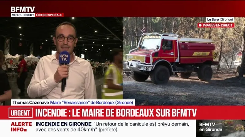 INCENDIES EN GIRONDE: LE MAIRE DE BORDEAUX PARLE « D’UN ÉLAN DE SOLIDARITÉ EXCEPTIONNEL »