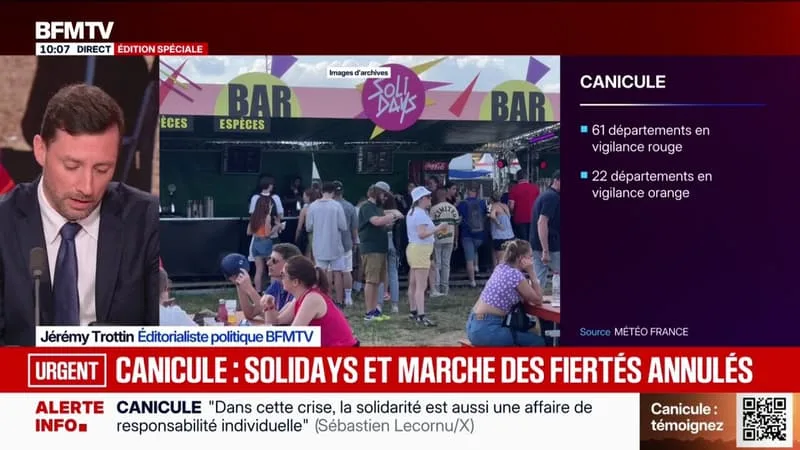 CANICULE: LE PRÉFET DE POLICE DE PARIS INTERDIRA LE FESTIVAL SOLIDAYS ET LA MARCHE DES FIERTÉS S’ILS NE SONT PAS ANNULÉS PAR LES ORGANISATEURS