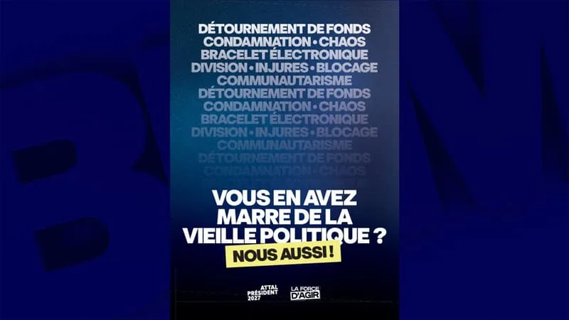 DOCUMENT BFMTV. PRÉSIDENTIELLE 2027: GABRIEL ATTAL DÉNONCE DANS UN TRACT LA SITUATION JUDICIAIRE DE MARINE LE PEN ET SE PRÉSENTE COMME LE CANDIDAT DE LA « NOUVELLE GÉNÉRATION »