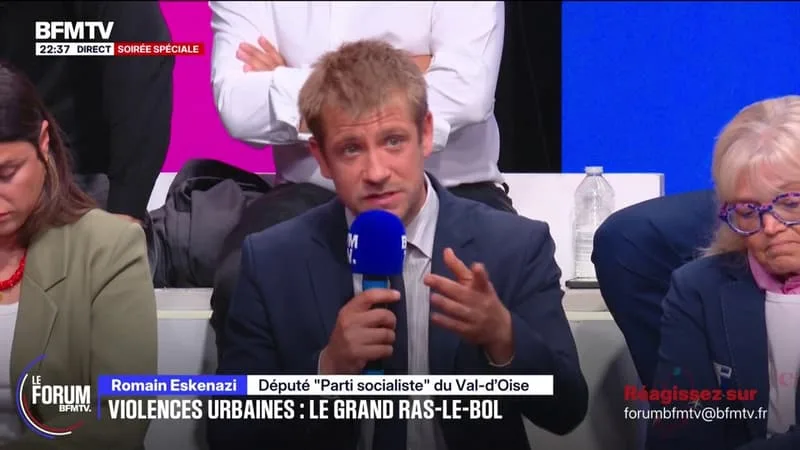 FORUM BFMTV – VIOLENCES/PSG: “LIER CE QU’IL S’EST PASSÉ À L’IMMIGRATION, C’EST TOTALEMENT STUPIDE”, ESTIME ROMAIN ESKENAZI, DÉPUTÉ “PARTI SOCIALISTE”