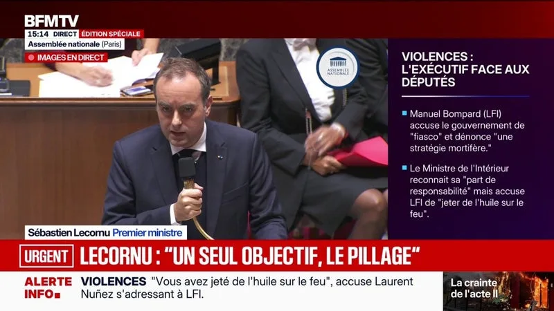 « NOTRE RENSEIGNEMENT A VU BEAUCOUP DE CHOSES MAIS PAS TOUT »: SÉBASTIEN LECORNU RECONNAÎT DES FAIBLESSES DANS LE DISPOSITIF DE MAINTIEN DE L’ORDRE CE WEEK-END