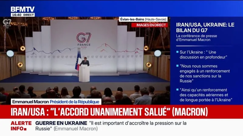 SOMMET DU G7: EMMANUEL MACRON RÉAFFIRME LA « NÉCESSITÉ DE DÉFENDRE L’INTÉGRITÉ TERRITORIALE ET LA SOUVERAINETÉ DU LIBAN »