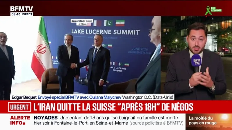 GUERRE AU MOYEN-ORIENT: LA DÉLÉGATION IRANIENNE ANNONCE RENTRER À TÉHÉRAN APRÈS « 18 HEURES D’INTENSES DISCUSSIONS » EN SUISSE