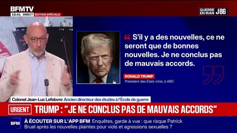 GUERRE AU MOYEN-ORIENT: « JE NE CONCLUS PAS DE MAUVAIS ACCORDS », DÉCLARE DONALD TRUMP