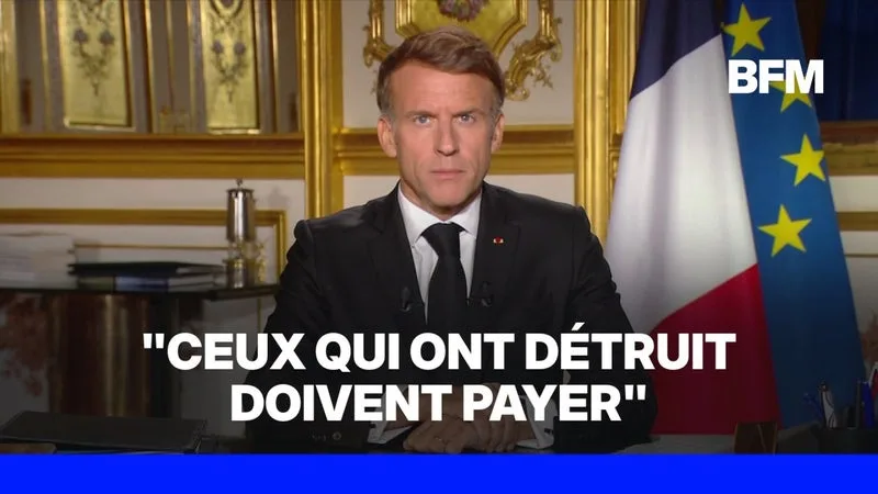 EMMANUEL MACRON S’EST ADRESSÉ AUX FRANÇAIS LORS D’UNE ALLOCUTION SUITE AUX VIOLENCES DU 17 OCTOBRE
