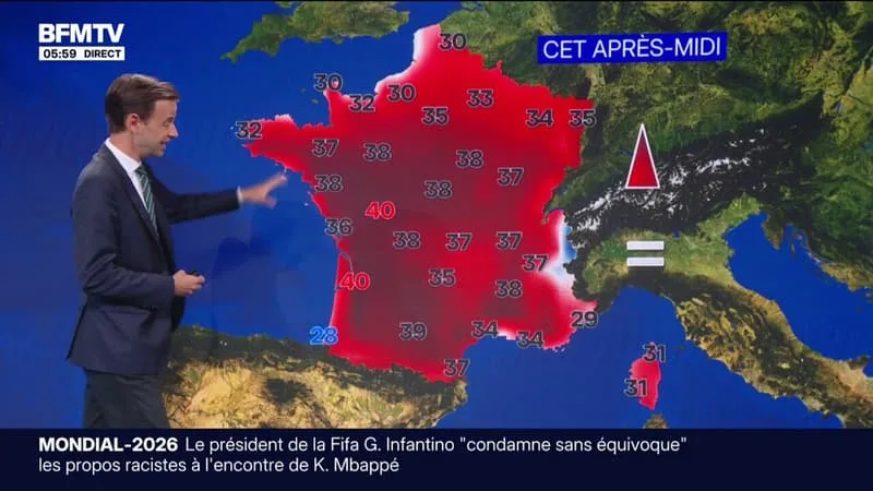 61 DÉPARTEMENTS EN VIGILANCE ORANGE CANICULE ET FEUX DE FORÊT, AVEC DES TEMPÉRATURES COMPRISES ENTRE 28°C ET 40°C… LA MÉTÉO DE CE 7 JUILLET