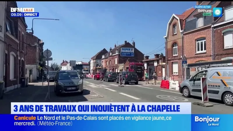 TROIS ANS DE TRAVAUX POUR L’AXE PRINCIPAL DE LA CHAPELLE-D’ARMENTIÈRES