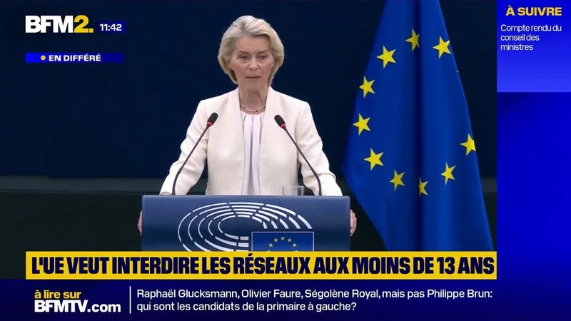 RÉSEAUX SOCIAUX: L’UE VEUT PROPOSER UNE INTERDICTION AUX MOINS DE 13 ANS ET DES « MINI-COMPTES » POUR LES MOINS DE 15 ANS