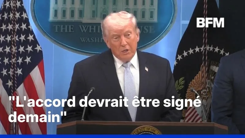 DONALD TRUMP AFFIRME QUE LA SIGNATURE D’UN ACCORD AVEC L’IRAN EST PRÉVUE POUR CE DIMANCHE