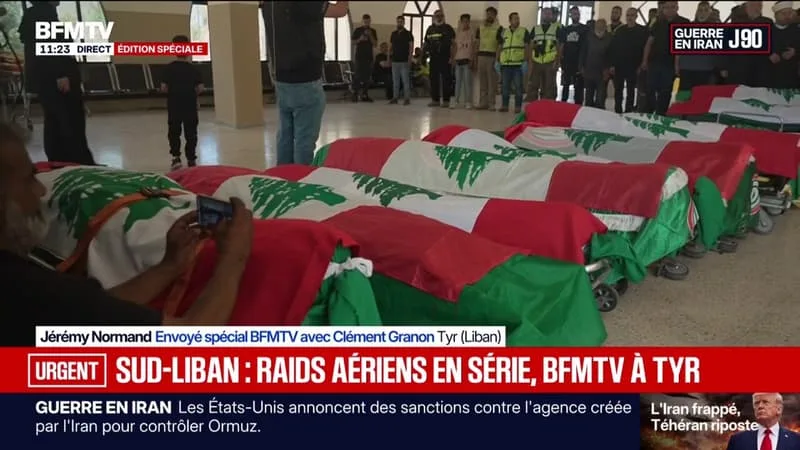 GUERRE AU MOYEN-ORIENT: LES RAIDS ISRAÉLIENS SE POURSUIVENT À TYR (LIBAN)