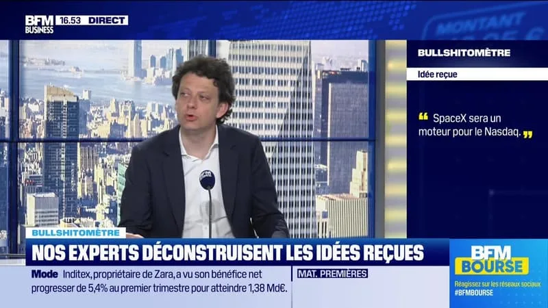 BULLSHITOMÈTRE : « SPACE X SERA UN MOTEUR POUR LE NASDAQ » – FAUX RÉPOND THIBAULT PRÉBAY – 03/06