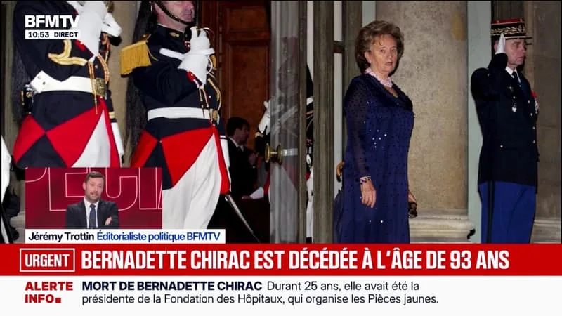 MORT DE BERNADETTE CHIRAC: « ELLE FAIT PARTIE DU PATRIMOINE FRANÇAIS »