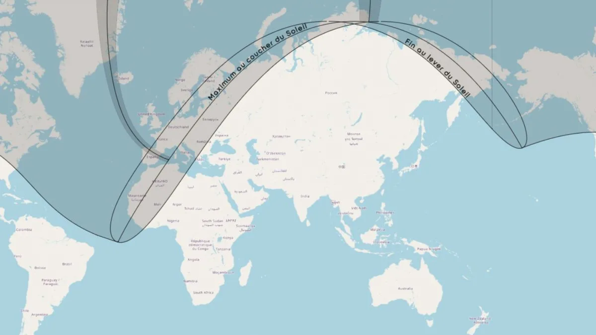 ÉCLIPSE SOLAIRE DU 12 AOÛT 2026 : L’OBSERVATOIRE DE PARIS PROPOSE UNE CARTE INTERACTIVE POUR PRÉPARER VOTRE OBSERVATION