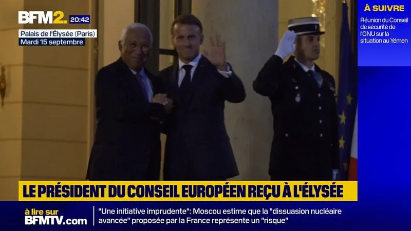 GUERRE EN UKRAINE, DÉFENSE EUROPÉENNE… EMMANUEL MACRON REÇOIT LE PRÉSIDENT DU CONSEIL EUROPÉEN