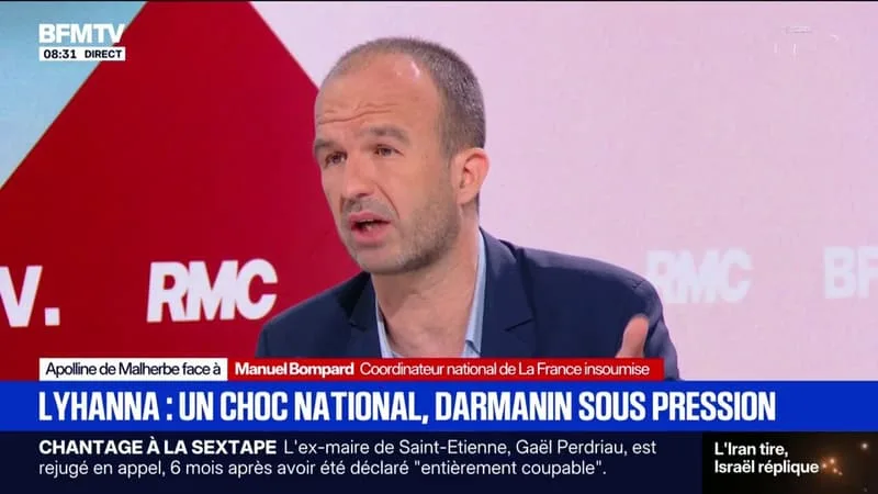 AFFAIRE LYHANNA: MANUEL BOMPARD ACCUSE GÉRALD DARMANIN DE CHERCHER À « S’EXONÉRER DE SA PROPRE RESPONSABILITÉ »