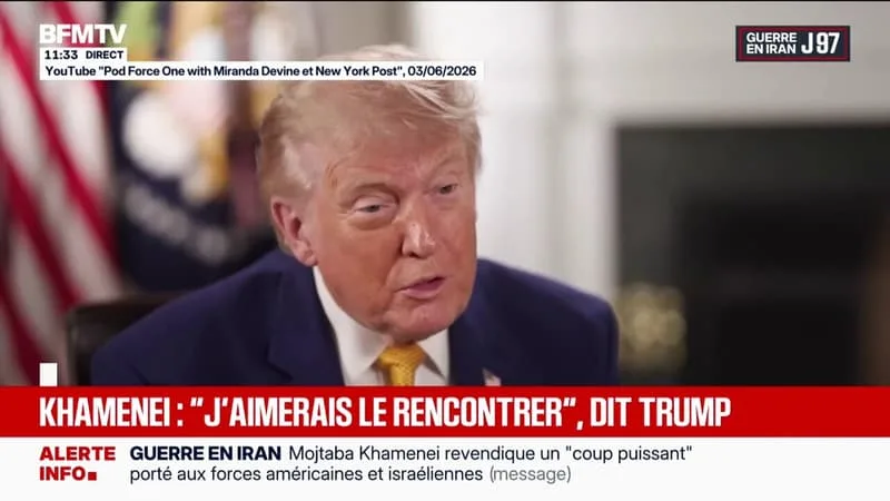 DONALD TRUMP DIT QU’IL « AIMERAIT » RENCONTRER LE GUIDE SUPRÊME IRANIEN MOJTABA KHAMENEI