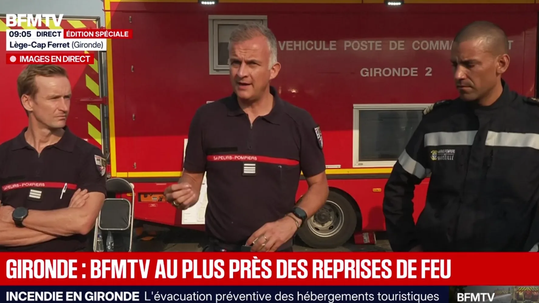 AGACÉS PAR LE COMPORTEMENT DE JOURNALISTES COUVRANT LES INCENDIES EN GIRONDE, LES POMPIERS LES METTENT EN GARDE