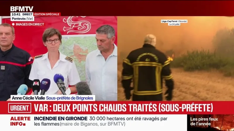 INCENDIE DANS LE VAR: 3.250 HECTARES PARCOURUS CE SAMEDI MATIN