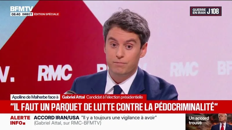 GABRIEL ATTAL PROPOSE « UN PARQUET NATIONAL CONTRE LA PÉDOCRIMINALITÉ ET LES VIOLENCES SEXISTES ET SEXUELLES «