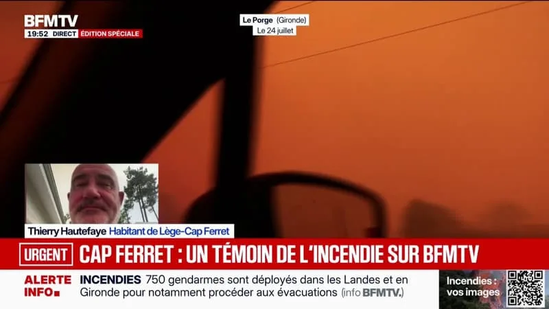 LÈGE-CAP FERRET: « JE NE SAIS PAS CE QU’IL EN EST DE MA MAISON », DÉCLARE THIERRY HAUTEFAYE, TÉMOIN DE L’INCENDIE