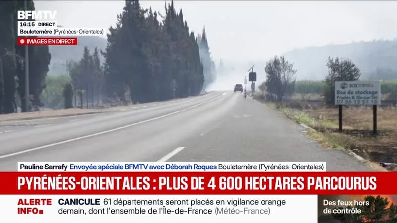 INCENDIES DANS LES PYRÉNÉES-ORIENTALES: PLUSIEURS REPRISES DE FEUX DE FORÊT