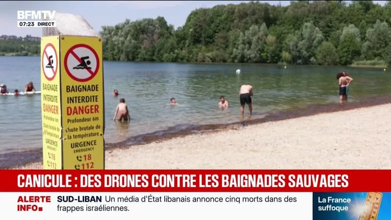CANICULE: DES DRONES POUR LUTTER CONTRE LES BAIGNADES SAUVAGES