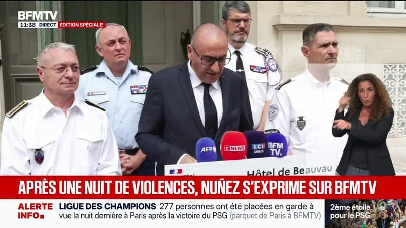 DÉBORDEMENTS EN MARGE DE LA VICTOIRE DU PSG: « LA SITUATION A ÉTÉ GLOBALEMENT SOUS CONTRÔLE », ASSURE LAURENT NUÑEZ