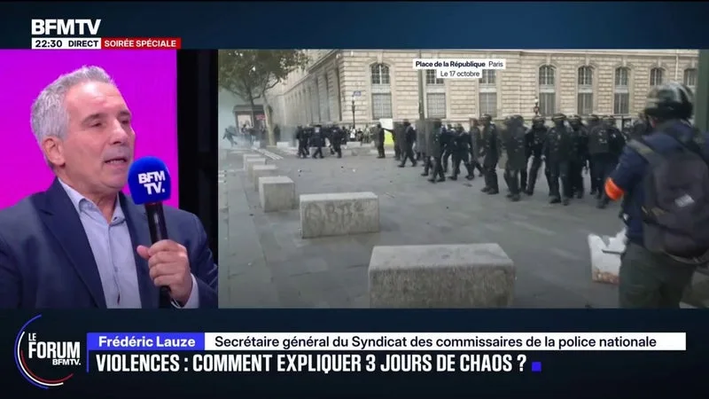 FORUM BFMTV – WEEK-END DU 17 OCTOBRE: « JE VOULAIS VOUS FAIRE PART D’UNE GRANDE COLÈRE ET D’UN ÉCŒUREMENT », CONFIE FRÉDÉRIC LAUZE, SECRÉTAIRE GÉNÉRAL DU SYNDICAT DES COMMISSAIRES DE LA POLICE NATIONALE