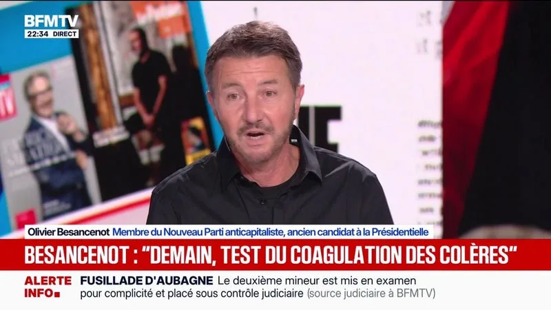 MOBILISATION DU 17 OCTOBRE: « C’EST LE TEST DE LA JOURNÉE, DE SAVOIR SI OUI OU NON IL Y A UNE COAGULATION DES COLÈRES », DÉCLARE OLIVIER BESANCENOT, MEMBRE DU NOUVEAU PARTI ANTICAPITALISTE