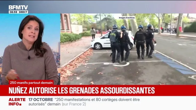 LAURENT NUÑEZ A ANNONCÉ QUE LES GRENADES ASSOURDISSANTES, INTERDITES DANS LE CADRE DU MOUVEMENT LYCÉEN, POURRONT ÊTRE UTILISÉES EN CAS DE « VIOLENCES URBAINES »