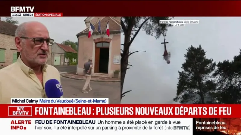 INCENDIE DE FONTAINEBLEAU: LES HABITANTS DU VAUDOUÉ (SEINE-ET-MARNE) AUTORISÉS À RENTRER CHEZ EUX