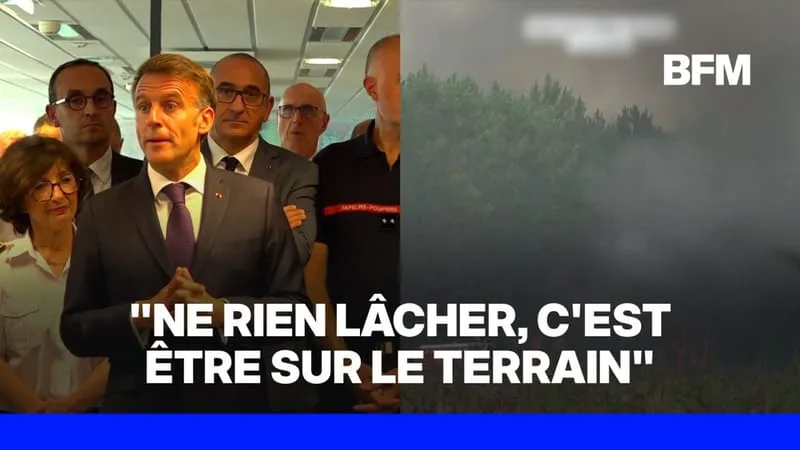 INCENDIE: EMMANUEL MACRON PARLE DE LA « SITUATION LA PLUS DURE DEPUIS LA SECONDE GUERRE MONDIALE »