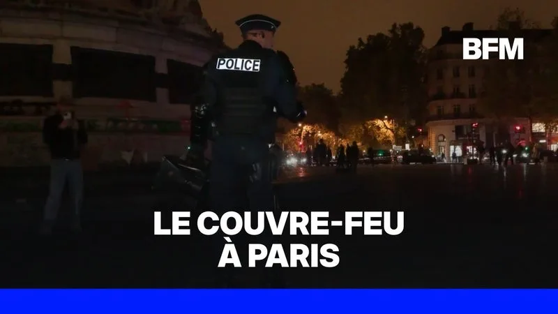 HÉLICOPTÈRE, DISPOSITIF POLICIER…LES IMAGES DU COUVRE-FEU À PARIS