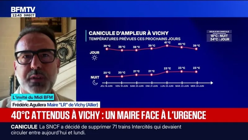 CANICULE: « C’EST UN TRAVAIL TOUT AU LONG DE L’ANNÉE POUR CHERCHER À RECENSER LES PERSONNES FRAGILES », INDIQUE LE MAIRE DE VICHY, FRÉDÉRIC AGUILERA