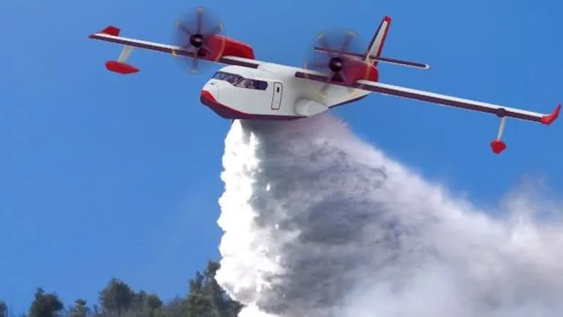 LE FREGATE F-100 AURA LA PLUS GROSSE CAPACITÉ DU MARCHÉ AVEC 10.000 LITRES D’EAU PRÉLEVÉS: LATÉCOÈRE S’ASSOCIE À HYNAERO POUR DÉVELOPPER UN AVION BOMBARDIER D’EAU FRANÇAIS