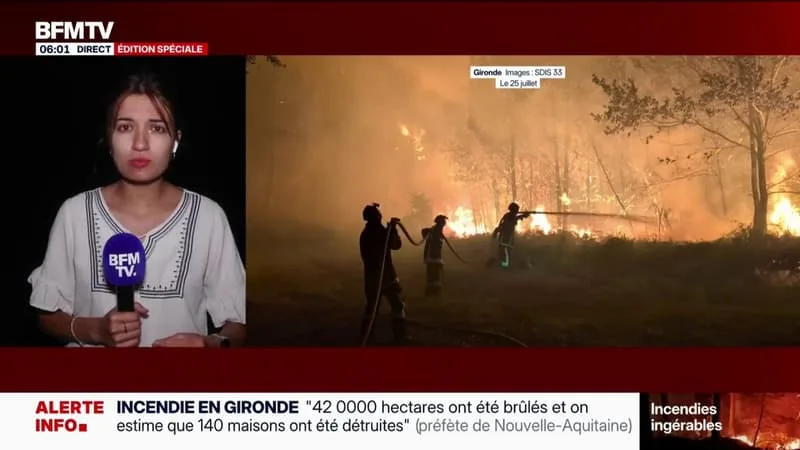 INCENDIE EN GIRONDE: PLUS DE 40.000 HECTARES BRÛLÉS, 50.000 NOUVELLES ÉVACUATIONS DANS LA RÉGION DE BORDEAUX