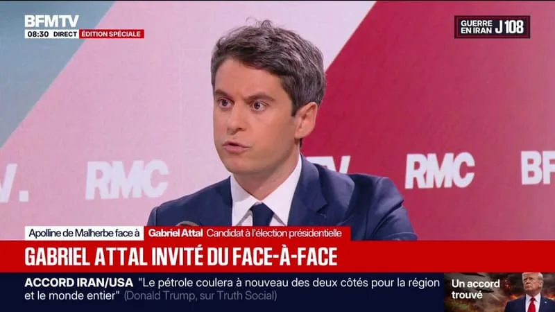 ACCORD ENTRE LES ÉTATS-UNIS ET L’IRAN: « IL Y A TOUJOURS UNE VIGILANCE À AVOIR SUR LES SUITES QUI SERONT DONNÉES À CE PRÉACCORD », AFFIRME GABRIEL ATTAL