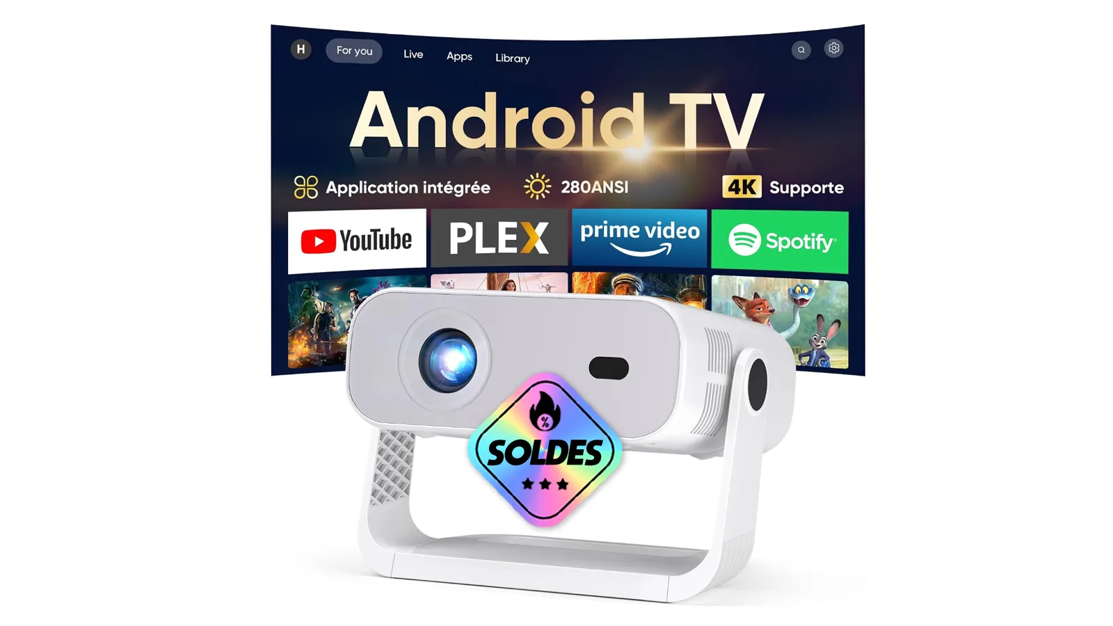 AMAZON FRAPPE FORT POUR LES SOLDES : LE VIDÉOPROJECTEUR WIELIO TOMBE SOUS LA BARRE DES 100 €