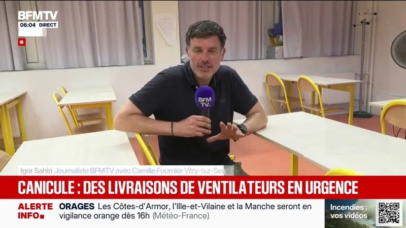CANICULE: DES VENTILATEURS INSTALLÉS EN URGENCE POUR LES ÉPREUVES DU BACCALAURÉAT
