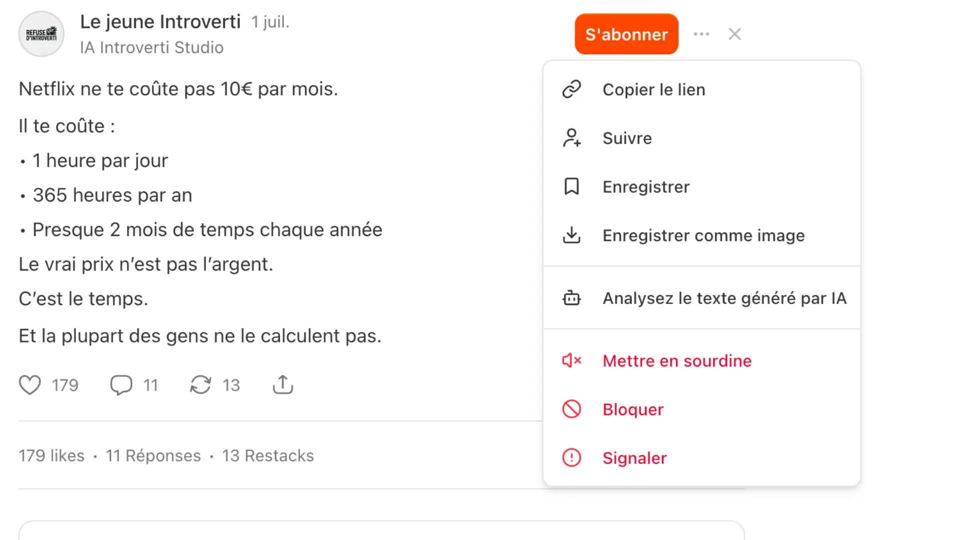 SUR SUBSTACK, LA NOUVELLE DÉTECTION DE CONTENU GÉNÉRÉ PAR IA A DU MAL À PASSER POUR LES CONTRIBUTEURS
