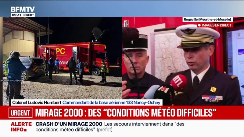 CRASH D’UN MIRAGE-2000: « ILS ÉTAIENT HIER EN MISSION D’ENTRAÎNEMENT DE TYPE VOL DE NUIT », EXPLIQUE LE COMMANDANT DE LA BASE AÉRIENNE 133 NANCY-OCHEY