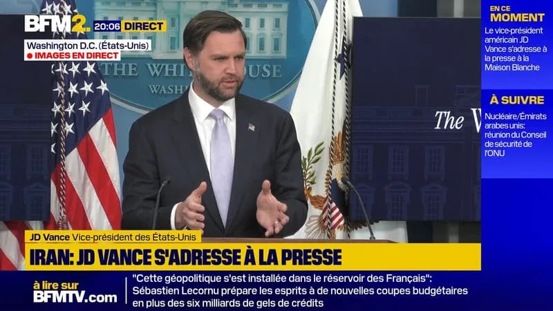 J.D. VANCE: « NOUS AVONS L’OCCASION DE REDÉFINIR LA RELATION QUI EXISTE ENTRE L’IRAN ET LES USA DEPUIS 47 ANS »