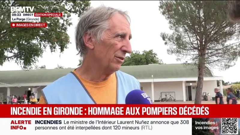 « C’EST IMPORTANT DE RENDRE HOMMAGE À CES DEUX JEUNES QUI SONT DÉCÉDÉS SUR LES INCENDIES », CONFIE LE MAIRE DU PORGE, EN GIRONDE
