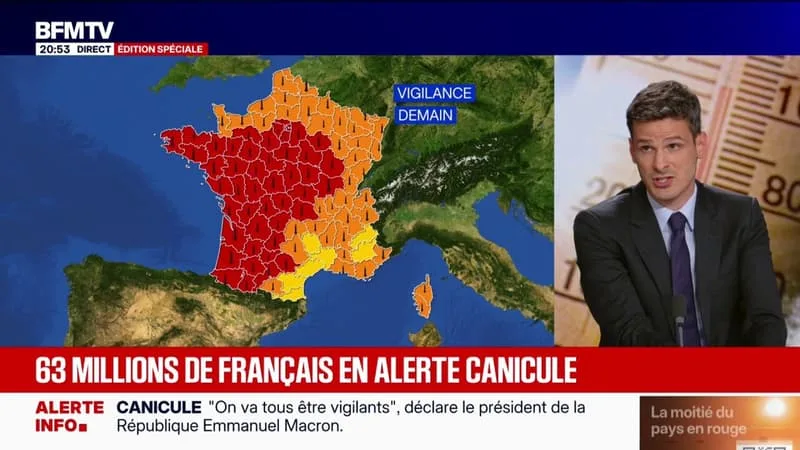 CANICULE: EMMANUEL MACRON ANNONCE UNE NOUVELLE CELLULE INTERMINISTÉRIELLE DE CRISE DEMAIN
