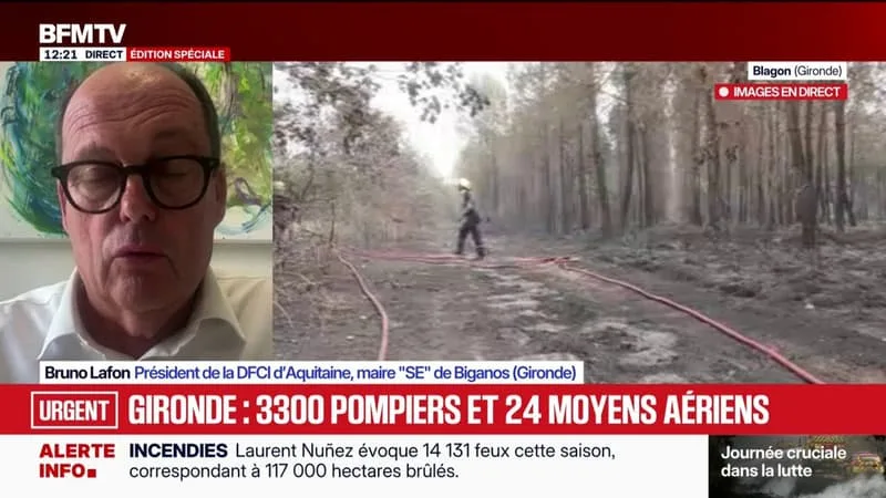 INCENDIE EN GIRONDE: « NOUS N’AVONS AUCUN DÉGÂT SUR NOTRE COMMUNE », ASSURE LE MAIRE DE BIGANOS
