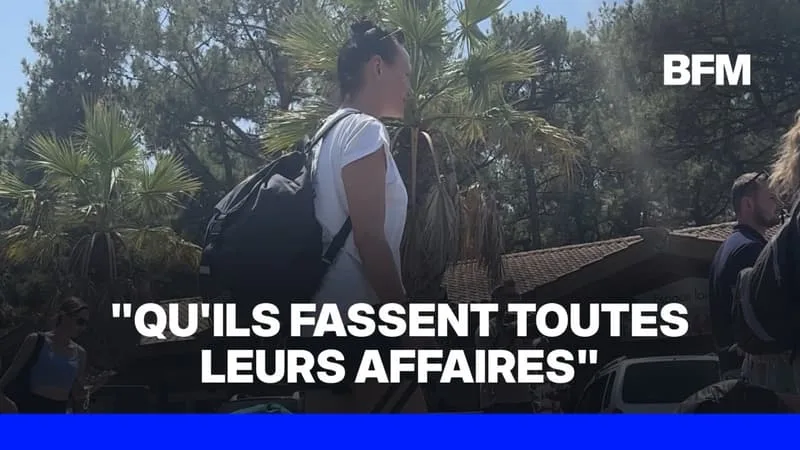 INCENDIE EN GIRONDE: ENVIRON 4.000 TOURISTES ONT ÉVACUÉ LES LOCATIONS TOURISTIQUES DE LACANAU PAR PRÉCAUTION