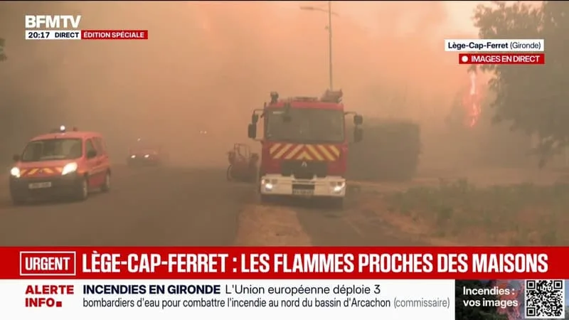 INCENDIE EN GIRONDE: UN POMPIER TOUCHÉ LORS D’UNE EXPLOSION À LÈGE-CAP-FERRET