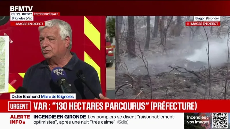 INCENDIE DE PONTEVÈS (VAR): « ÇA ME PARAÎT DIFFICILE QU’ON N’IMAGINE PAS QU’IL Y AIT LA MAIN DE L’HOMME » , DÉCLARE LE MAIRE DE BRIGNOLES