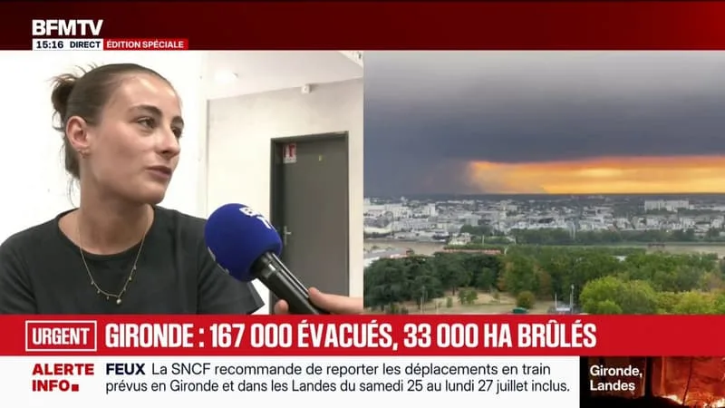 INCENDIE EN GIRONDE: LES PERSONNES ÉVACUÉES DANS L’ATTENTE